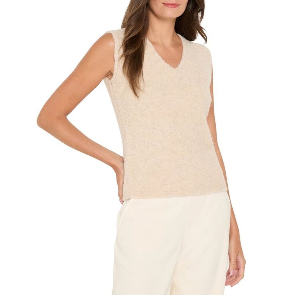 Nic+Zoe Womens  Cozy Lurex Nep Tank, Tan